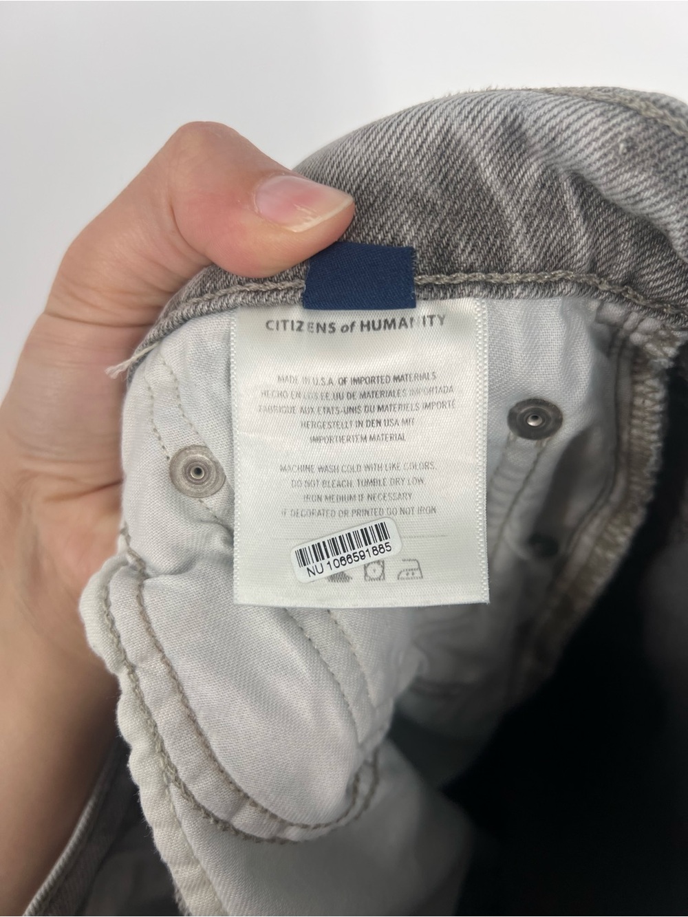Citizens Of Humanity Miro Gray Denim Designer Horseshoe Barrel Western Jeans 27 - Picture 10 of 11